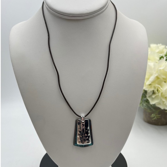 Robert Lee Morris Jewelry - Robert Lee‎ Morris Silver & leather charm chain Two Tone Necklace
